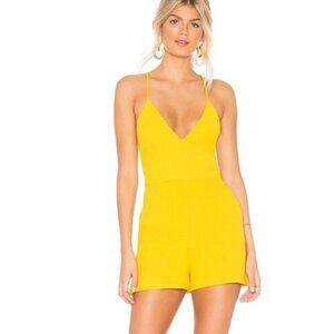 NWOT BCBG Yellow Halter Romper